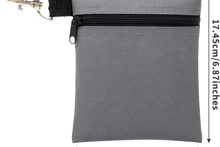 Golf Tee Pouch, 5.62 X 6.87 Inch Professional Zipper Golf Tee/Ball Pouch Bag with Metal Lobster Claw Clip