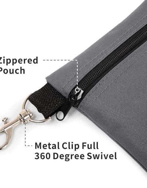 Load image into Gallery viewer, Golf Tee Pouch, 5.62 X 6.87 Inch Professional Zipper Golf Tee/Ball Pouch Bag with Metal Lobster Claw Clip
