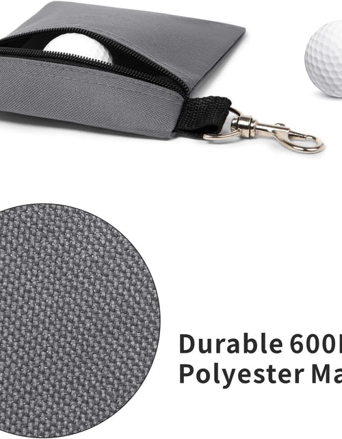 Load image into Gallery viewer, Golf Tee Pouch, 5.62 X 6.87 Inch Professional Zipper Golf Tee/Ball Pouch Bag with Metal Lobster Claw Clip
