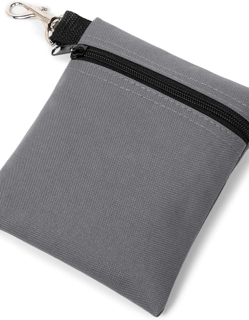 Load image into Gallery viewer, Golf Tee Pouch, 5.62 X 6.87 Inch Professional Zipper Golf Tee/Ball Pouch Bag with Metal Lobster Claw Clip
