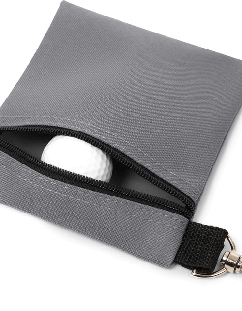 Load image into Gallery viewer, Golf Tee Pouch, 5.62 X 6.87 Inch Professional Zipper Golf Tee/Ball Pouch Bag with Metal Lobster Claw Clip
