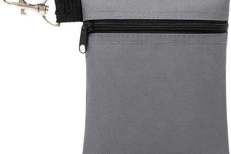 Golf Tee Pouch, 5.62 X 6.87 Inch Professional Zipper Golf Tee/Ball Pouch Bag with Metal Lobster Claw Clip